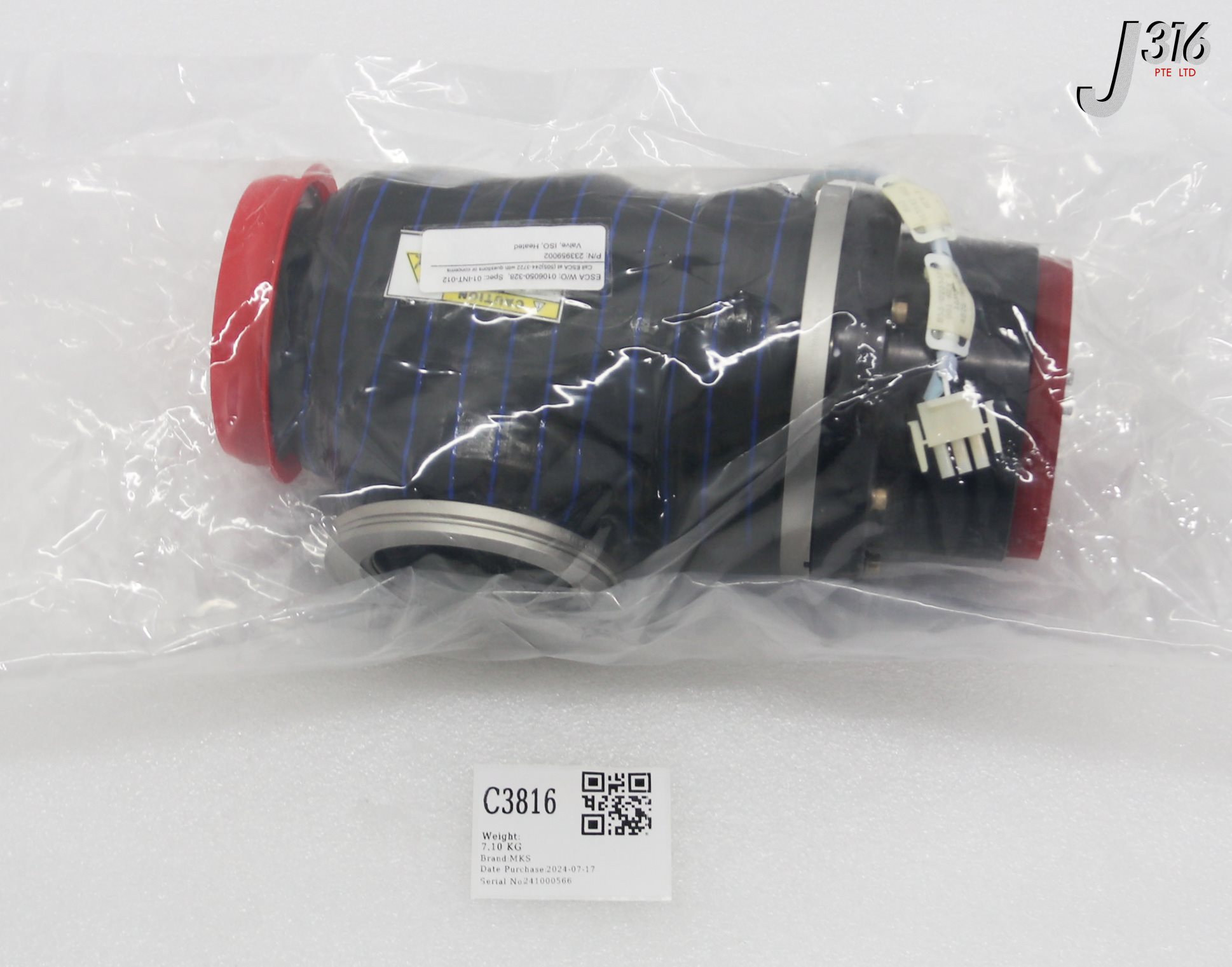 C3816 MKS VALVE, ISO, HEATED, LAM 853-013542-002 (NEW) 233959002